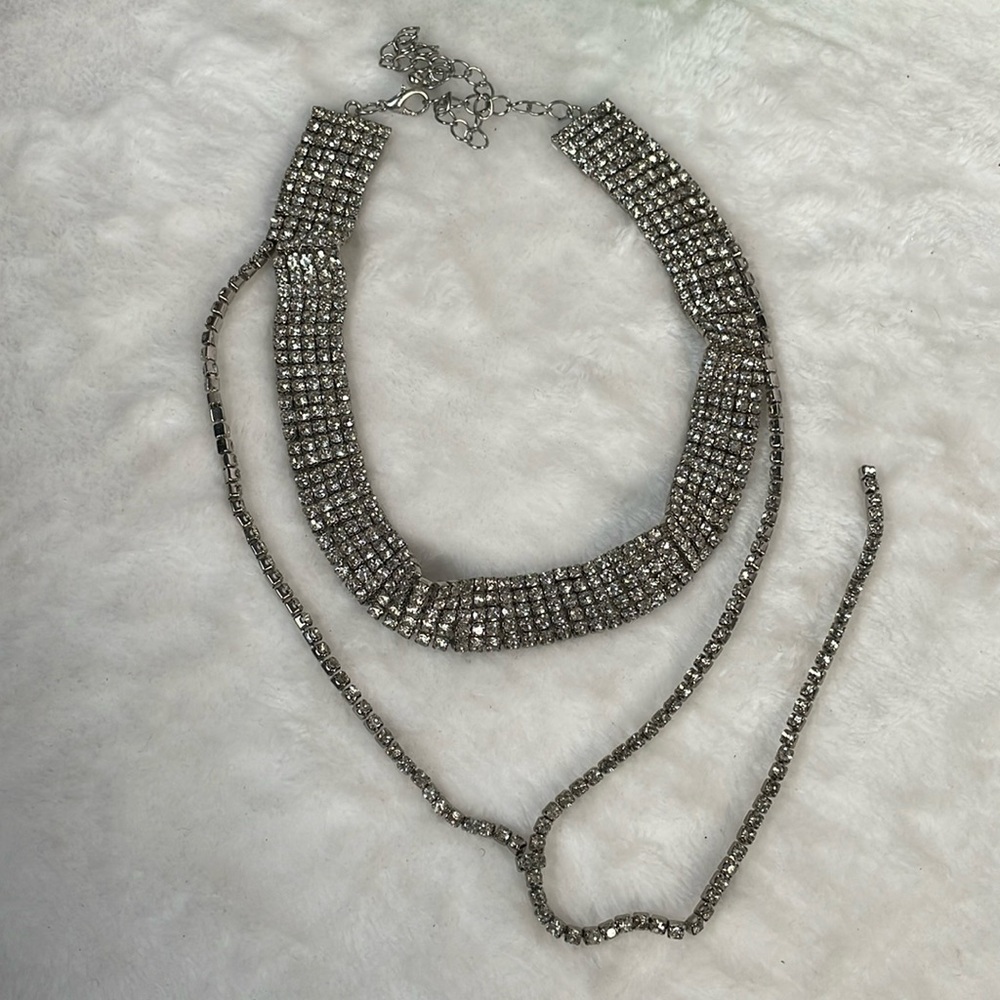 Cubic Zirconia Silver Necklace